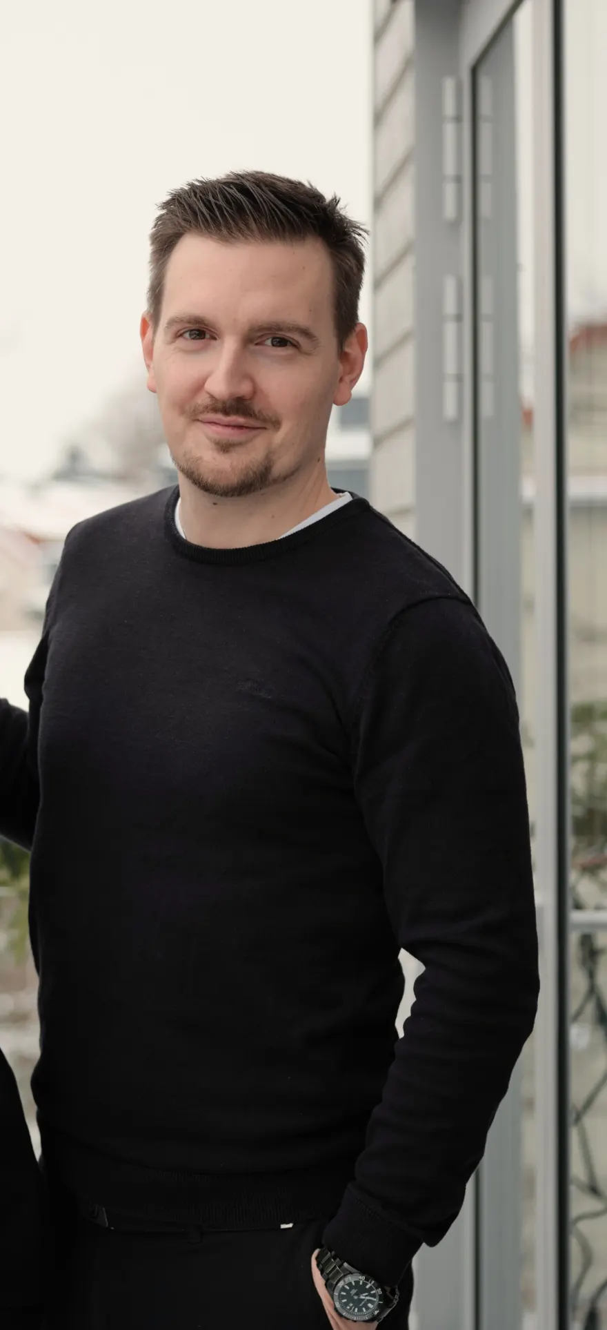 Michael Zorez standing outside